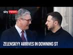 BREAKING: Zelenskyy arrives in Downing Street for Starmer meeting