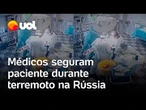 Tsunami e terremoto na Rússia: médicos em cirurgia seguram paciente durante tremor; veja vídeo