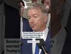 Senator Rand Paul says he's worried about the image of Trump's military parade