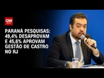 Pesquisa: gestão de Castro no RJ é desaprovada por 49,4%; aprovação é de 45,6% | BASTIDORES CNN