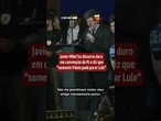 Milei faz discurso duro em convenção do PL e diz que "Flávio é o único capaz de derrotar Lula"