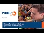 Nikolas Ferreira é tietado por apoiadores no Recife (PE)