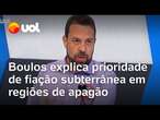 Boulos promete enterrar fiação para reduzir risco de apagão em São Paulo e sugere que BNDES financie