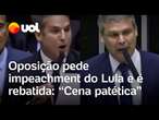 Oposição pede impeachment do Lula, e líder do PT na Câmara reage: 'Cena patética'