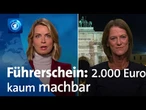 Teurer Führerschein: ADAC zu Vorschlägen von Verkehrsminister Schnieder | tagesthemen-Interview