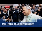Pope Leo holds a Jubilee audience at the Vatican