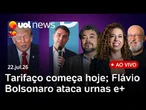 Flávio repete Bolsonaro, ataca urnas e TSE desmente; Eduardo sobre vídeo de Michelle: 'Imatura' e+