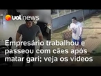 Empresário trabalhou e passeou com cães após matar gari em BH, mostram imagens; veja os vídeos