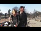 'We worked so hard to get here': Altadena couple returns to residence reduced to rubble by wildfire