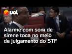 Bolsonaro é julgado: Alarme de jornalista interrompe sessão no STF; veja vídeo