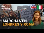 PROTESTAS PROPALESTINAS en el REINO UNIDO e ITALIA | RTVE Noticias