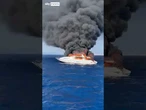 92 foot yacht engulfed in flames