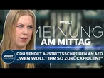 MEINE MEINUNG: CDU verschickt Austritt-Schreiben an AfD! Knallharte Abrechnung an Aktion