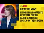 Watch Live: Reeves interrupted by Gaza protester during Labour conference speech