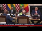 TRUMP si complimenta con il presidente della LIBERIA per l'inglese, ma è la lingua ufficiale