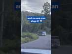 Out-of-control bus rolls down steep hill