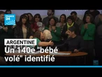 Argentine : un 140e "bébé volé" sous la dictature identifié • FRANCE 24
