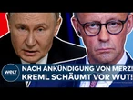 UKRAINE-KRIEG: Nach Ankündigung von Merz! Wladimir Putin tobt - Außenminister Wadephul kontert klar!