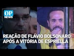 Reação de Flávio Bolsonaro após a vitória de Espriella | OP News