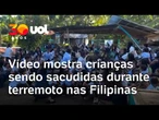 Crianças são sacudidas e telhado desaba durante terremoto nas Filipinas; veja o vídeo