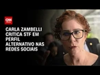 Foragida e com redes bloqueadas, Zambelli posta vídeo com crítica a Moraes | BASTIDORES CNN
