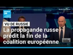 Pour les propagandistes russes, Emmanuel Macron fait "voler en éclats" la coalition européenne