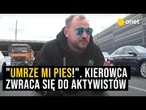 "Umrze mi pies!". Kierowca zwraca się do Ostatniego Pokolenia