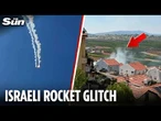 Moment Israeli air defence rocket malfunctions and hits civilian home