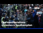 Des manifestants affrontent la police en Angleterre après le meurtre d'un étudiant