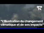 Incendie dans l'Aude: 1.400 hectares brûlés, l'A9 et l'A61 coupées, certains quartiers sont confinés
