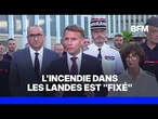 Emmanuel Macron affirme que l'incendie dans les Landes est "fixé"