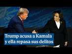 Trump responsabiliza a Kamala de su ataque y ella repasa sus delitos