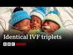 Identical IVF triplets like a ‘gift from God’ | BBC News| BBC News