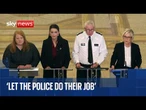 Stormont leaders and police hold news conference after Belfast knife attack