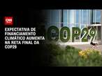 Expectativa de financiamento climático aumenta na reta final da COP29 | LIVE CNN