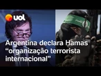 Governo Milei declara Hamas uma 'organização terrorista' pelo ataque contra Israel