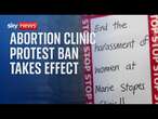 Abortion clinic protest ban takes effect in England and Wales