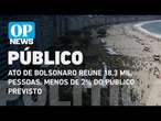 Ato de Bolsonaro reúne 18,3 mil pessoas, menos de 2% do público previsto, diz relatório da USP