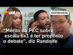 Randolfe Rodrigues sobre escala 6x1: 'Mérito da PEC de Erika Hilton é ter proposto o debate'