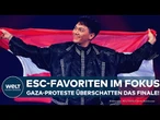 ESC-FINALE 2025: Schweden und Österreich führen deutlich – Polizei stoppt Gaza-Proteste vor Halle!