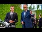 Friedrich Merz and Greek PM Kyriakos Mitsotakis speak to the media in Berlin – watch live