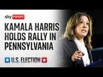 Watch live: Presidential candidate Kamala Harris holds campaign rally in Harrisburg, Pennsylvania