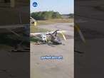 Helicopter spins out of control crashing into plane