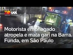Gari de 19 anos morre atropelado por motorista bêbado no bairro da Barra Funda, em SP; veja vídeo