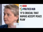 Middle East peace proposals started in summer, says Yvette Cooper