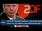 DEUTSCHLAND: Zoff mit dem ZDF! Anwalt von Musk wird deutlich! "So arbeitet kein seriöses Medium!"