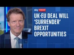 Reform deputy leader condemns post-Brexit deal with EU as "just posturing"