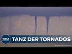 FLORIDA: Tanz der Tornados - Zwei Wasserhosen umkreisen sich majestätisch vor der Küste!