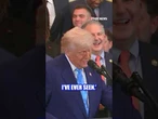 Trump jokes about 'not that tall' son Barron's height at celebration for NCAA champs #shorts #ncaa