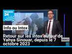 Retour sur les intox autour de Yahya Sinouar, depuis le 7 octobre 2023 • FRANCE 24